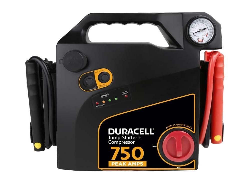 Duracell 750 Amp Portable Emergency Jumpstarter With Air Compressor