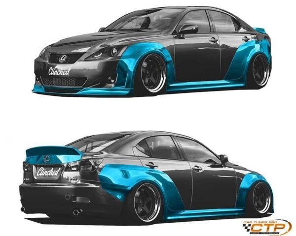 Clinched Flares Wide Body Kit for Lexus IS350 2006-2012